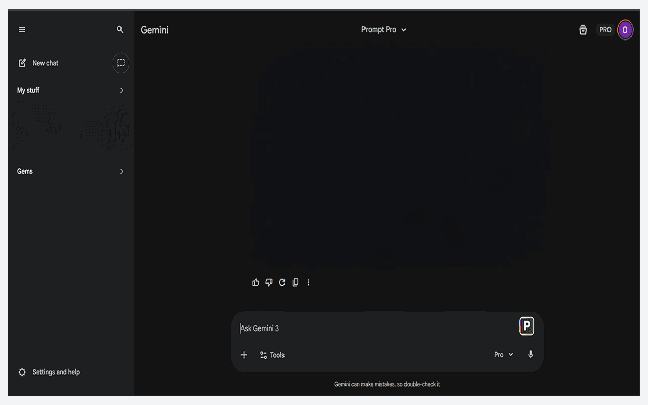 PromptPro Chrome extension working inside Gemini